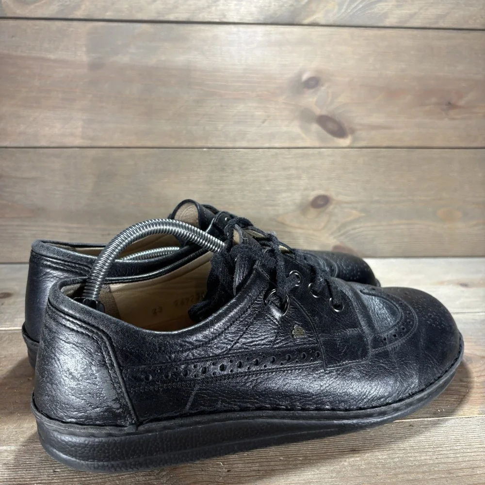 finn comfort york mens size 43 shoes black leather lace up work oxfords